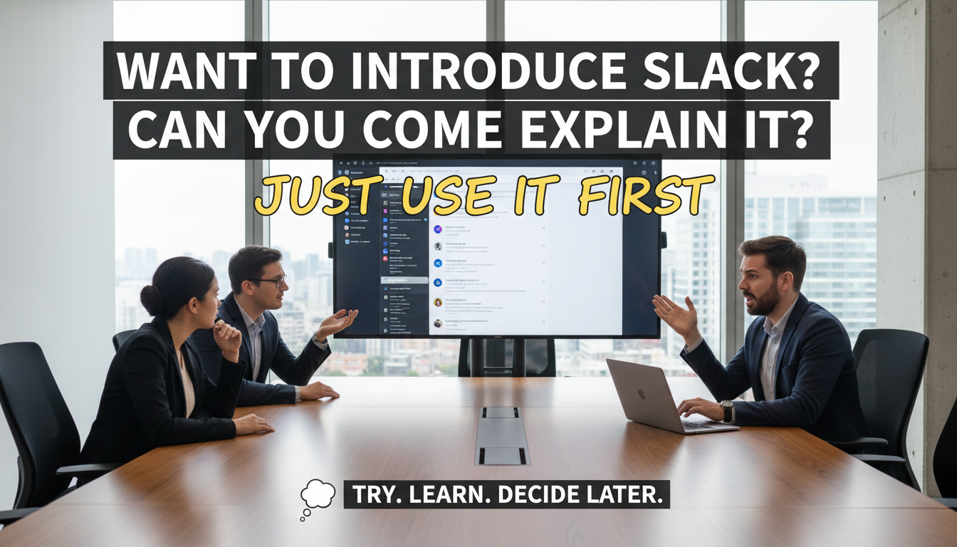 「Slackを導入したいので、説明に来てもらえませんか？」